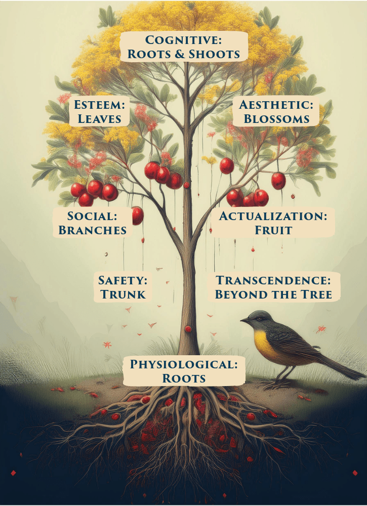 Maslow's hierachy of needs - tree model