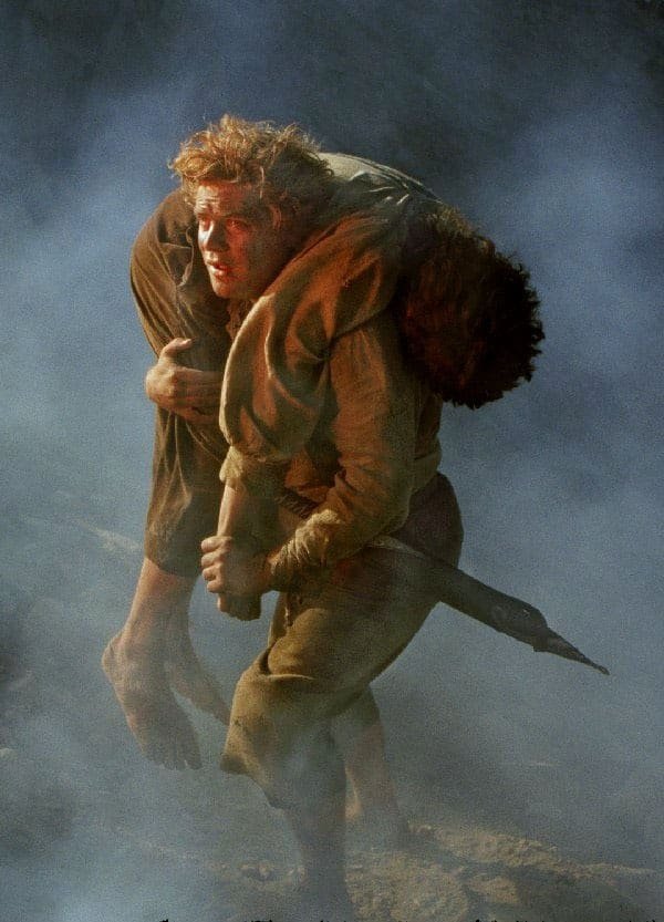 meaning crisis: samwise gamgee carrying frodo up mount doom